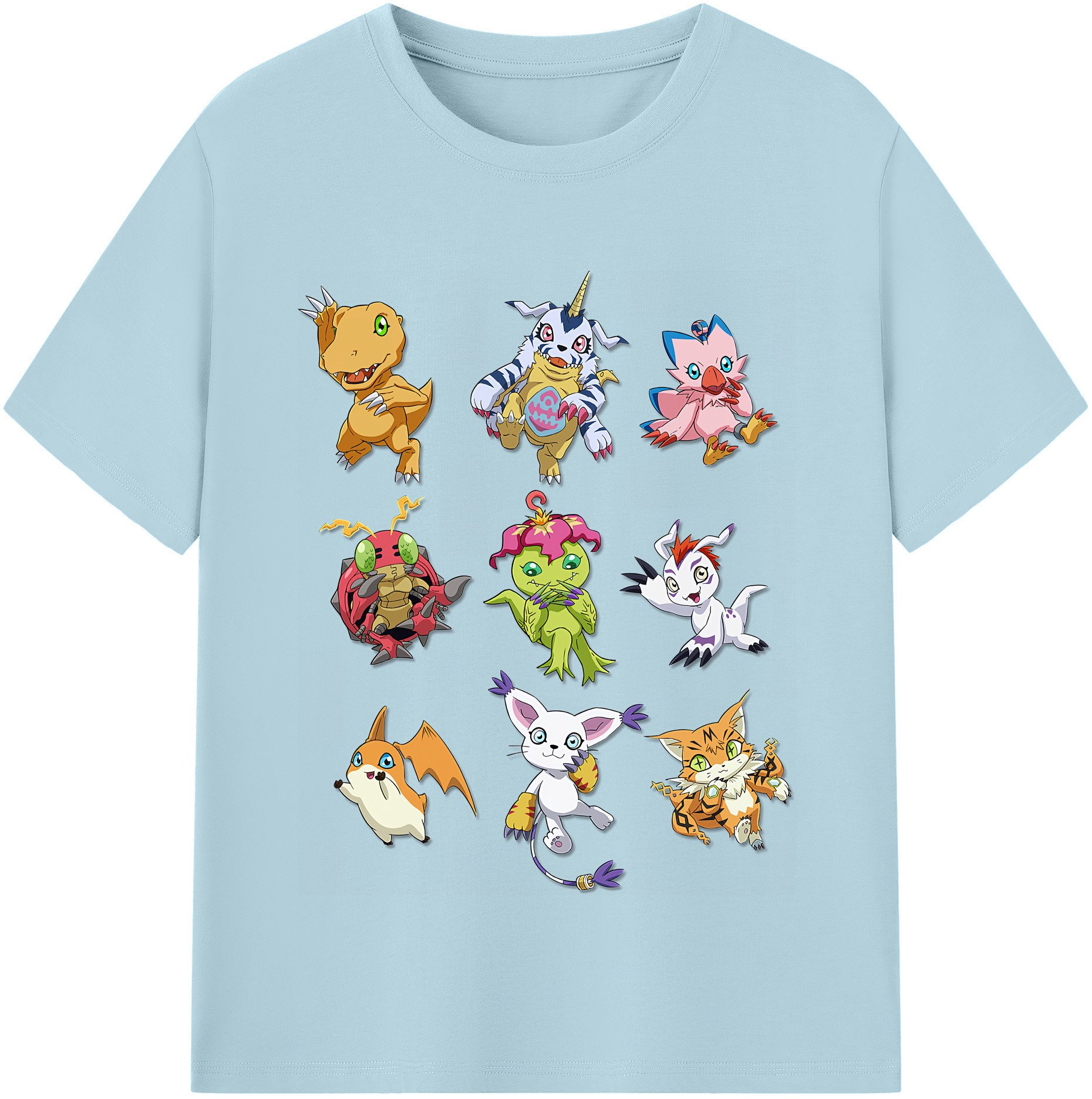 （画像用） Digimon デジタルモンスター/デジモン 綿100％半袖Tシャツ（フロントプリント）